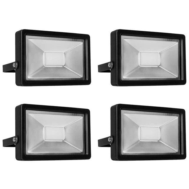 4 x LED Wandstrahler Außenleucht Fluter Schwarz IP65 30W 1950lm 4000K > UVP 159€