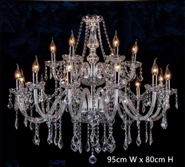 Crystal Chandelier Ceiling Lamp Pendent Light Glass Beads Mixed Huge Sizes 2
