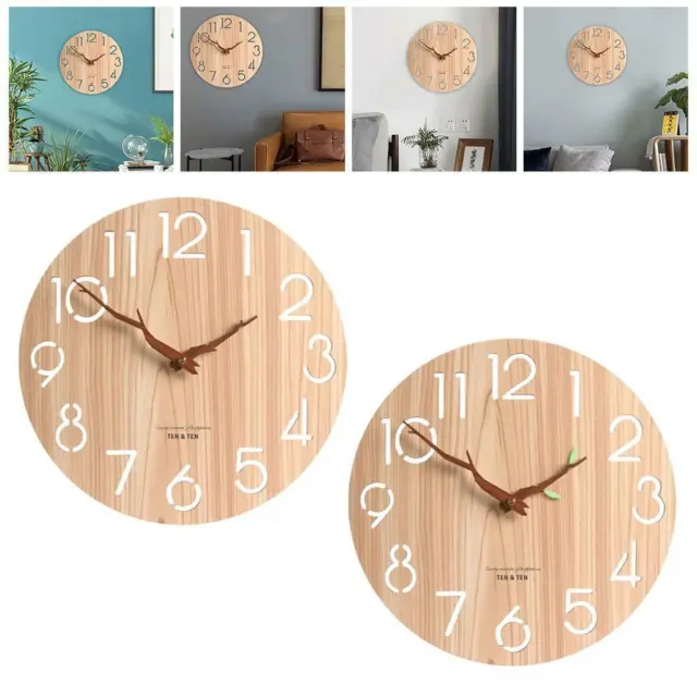 Orologio da parete in legno Grandi orologi da parete alimentati a batteria
