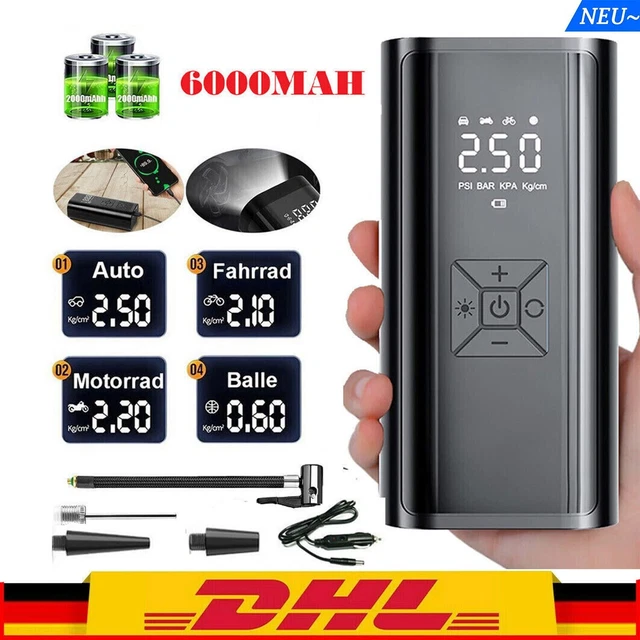 LCD Elektrische Akku Luftpumpe Auto Fahrrad Reifen