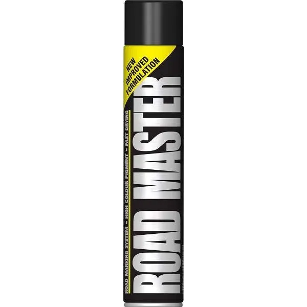 Road Master PERMANENT Line Marker Spray Paint (1000 mL) Bright Yellow