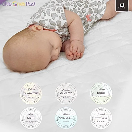 Crib Mattress Cover Small to Large Baby Crib Toddler Waterproof Bed Mattress Pad