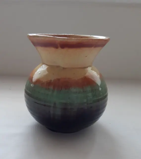 Studio Art Pottery Vase Beautifully Crafted & Coloured Perfect Condition 1970's