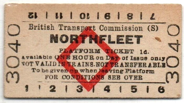 BTC(S) Platform Ticket Northfleet 1d