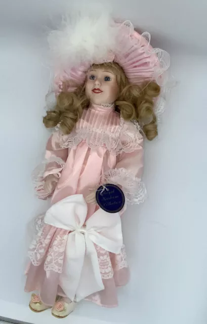 Royal Heirloom Colletion SOFIA doll 16” pink lacey dress hat COA original box