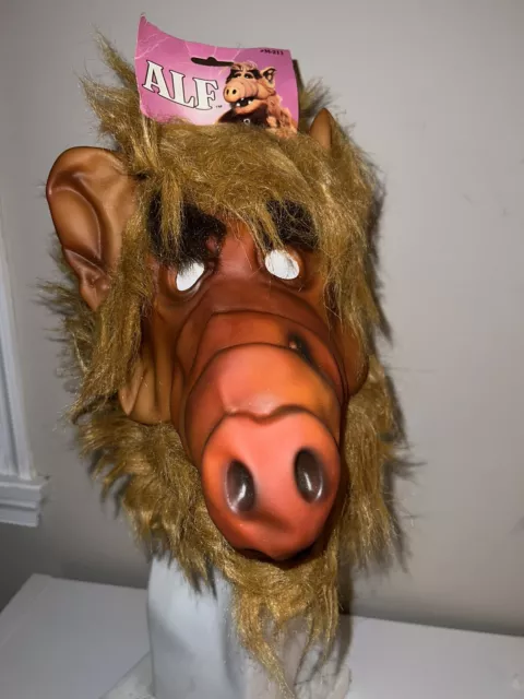 NWT ALF Halloween Costume Adult Furry & Rubber Mask Collegeville - Vintage Mask