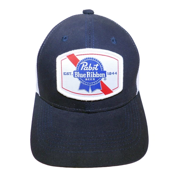 Snapback Cap Hat  Pabst Blue Ribbon PBR Baseball Trucker Stitched Emblem