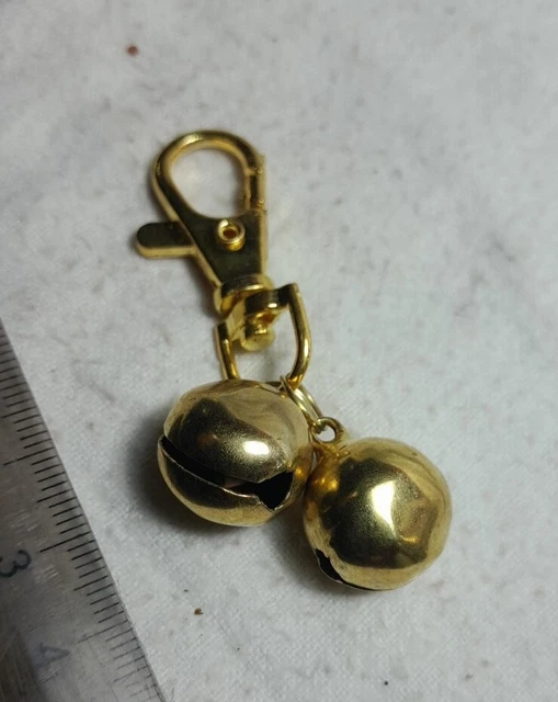 Bell Cat Charm, Clip-On Collar Pendant