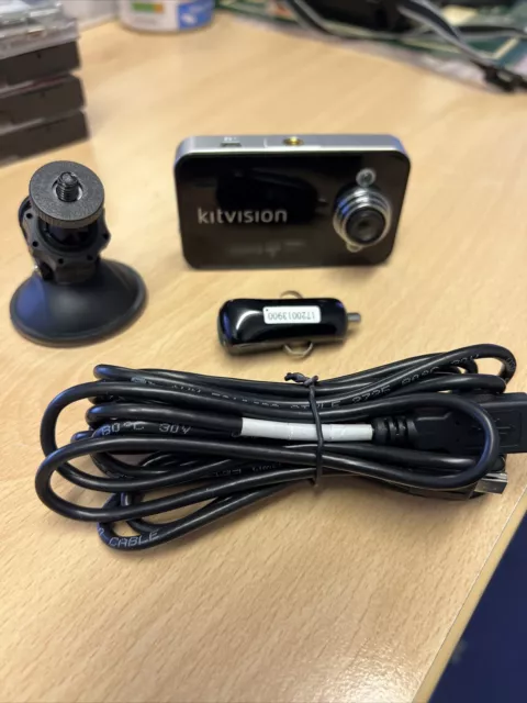Kitvision HD Dash Camera In Car Dashboard Cam w/ LCD Screen Motion Detect + 32GB