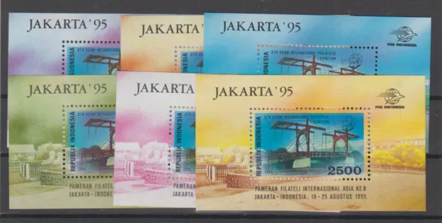 Indonesien - 6 Blöcke aus  Block 101 a - g in einwandfrei postfrisch RRR!!!!