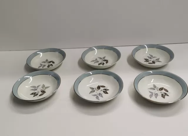 Chiltern Ridgway "White Mist" Soup Bowls X 6