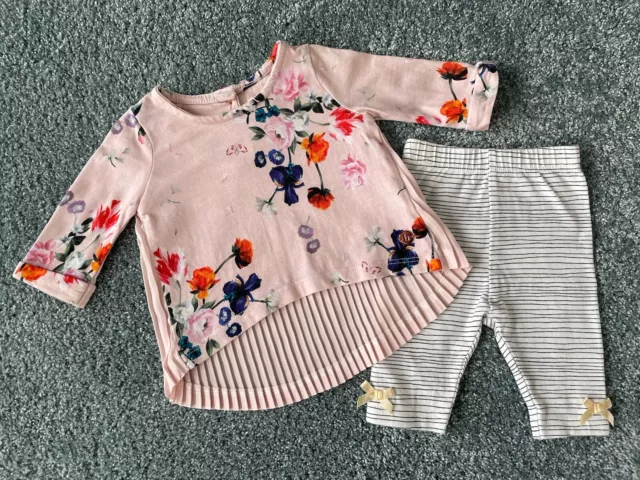 Ted Baker Baby Girl Top & George Leggings Outfit Set - Newborn