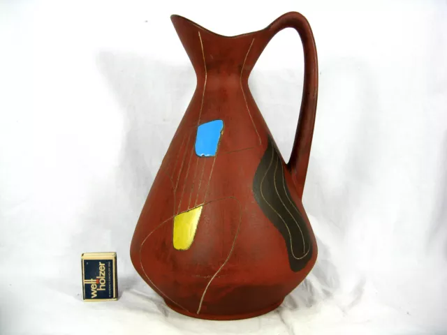 Rare / seltene 50´s Bodo Mans design BAY Keramik pottery vase " Brasil" 244 - 30