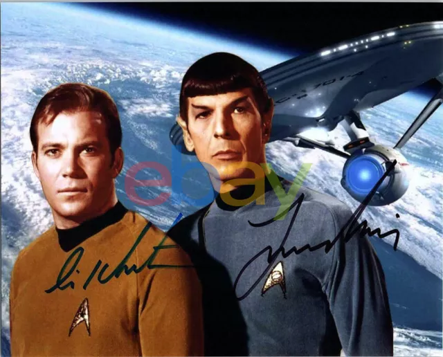 William Shatner Leonard Nimoy 8x10 Signed Photo Autographed Picture reprint