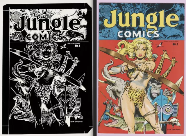 Dave Stevens Art Jungle Comics #1 Sheena QOTJ Orig Printing Plate Negative 1/1
