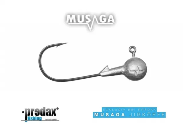 Jig Haken Set Größe 3/0 - 3 Stück Musaga Classic - Jigkopf Jighead Zanderangeln