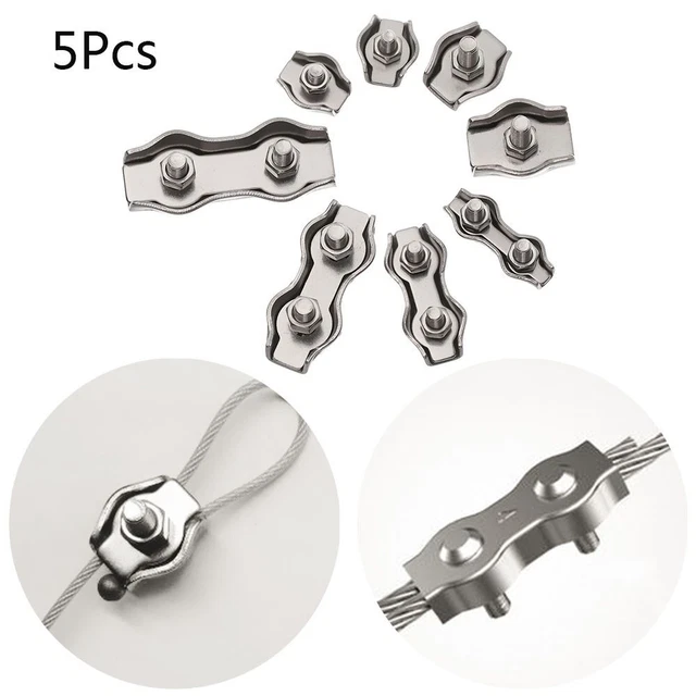 STEEL ROPE SIMPLE Grip Rigging Wire Rope Clamp Caliper Thimbles Bolt ...