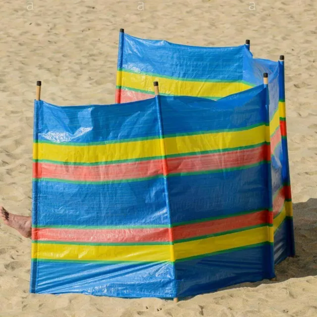 Windschutzbrecher Windschutzstöcke Garten Campingzelt Strand Sonnenschirm Urlaub 3