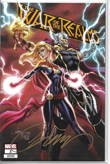 War Of The Realms #1 (2019) J. Scott Campbell Fan Expo Cover A * SIGNED with COA