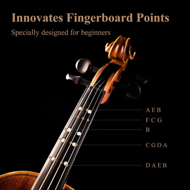 🎻 Eastar 4/4 Full Size Matte Acoustic Violin Set Student Fiddle School Band 3