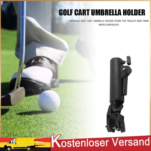 Golf Cart Umbrella Holder Double Lock Connector Stand for Trolley Universal