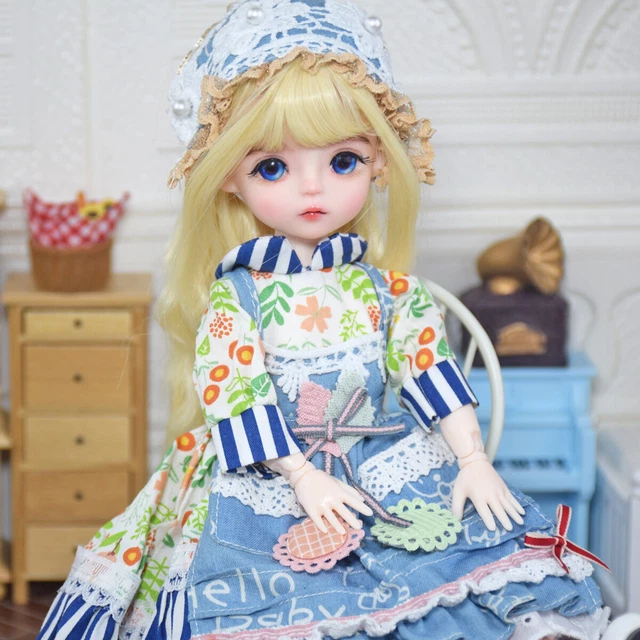 30cm 1/6 Moveable Jointed Body Girl Dolls BJD Doll with Full Outfits Kids Gift
