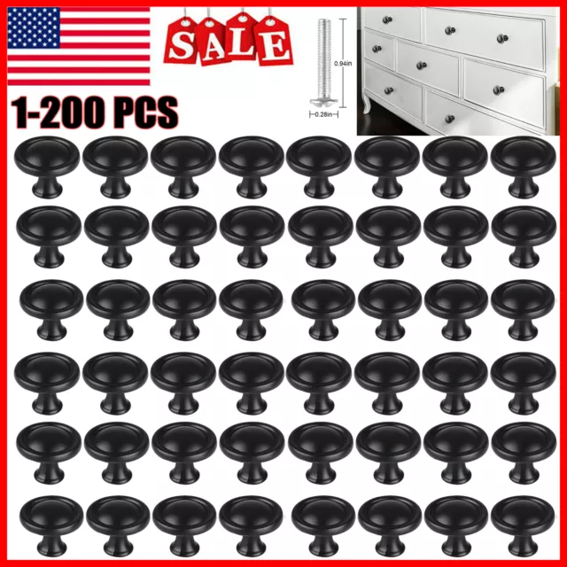 Black Cabinet Knobs Drawer Pull Handles Cabinet Dresser for Kitchen Bathroom Lot