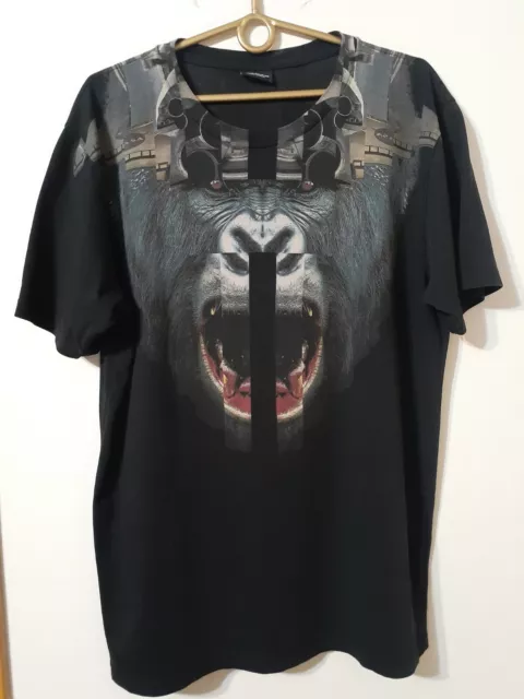 Marcelo Burlon Angry Gorilla Graphic T-Shirt Black Size. L