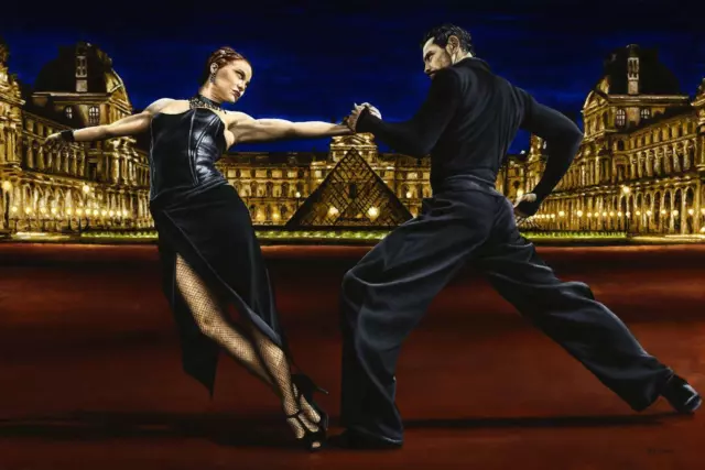 Last Tango in Paris. Signed Fine Art Giclée Print Figurative dancer oil painting