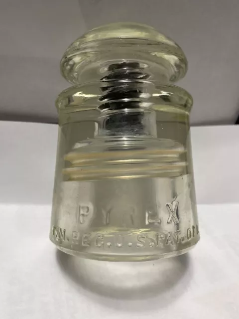 Vintage Pyrex Clear Glass electrical Insulator