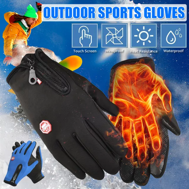 Winter Fahrrad Thermo Handschuhe Damen Herren Touchscreen Rutschfest Wasserdicht