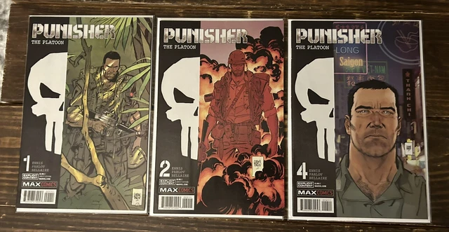 MARVEL COMICS Lot Max PUNISHER The Platoon #1, 2, And 4 Ennis and Parlov