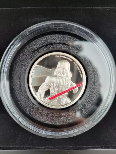 2017 Niue 2 oz Silver Star Wars Darth Vader Ultra High Relief