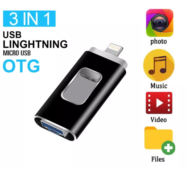 2TB 1TB USB3.0 Flash Drive Speicherstick OTG Für iPhone iPad iOS 128/256/512GB