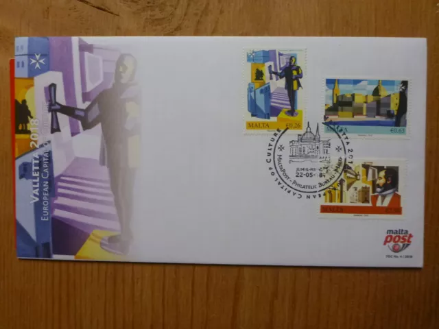 Malta 2018 Valletta- European Captiol Of Culture 3 Stamps Fdc First Day Cover