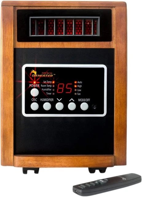 Dr Infrared Heater DR998, 1500W, Dual Heating System w Humidifier Fan Remote