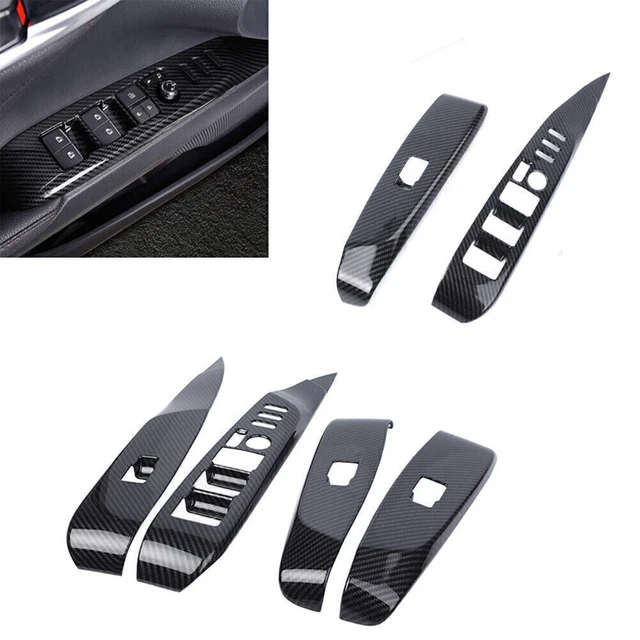 Cover pannello pulsante interruttore ascensore finestra rifinitura adatta Toyota Camry 2018 fibra di carbonio