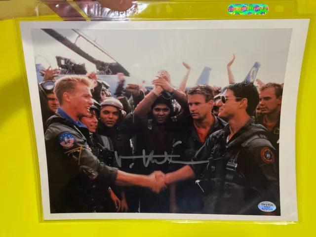 RARE ~ Val Kilmer signed 8x10 Top Gun Tom Iceman Kazansky ~ WITH COA