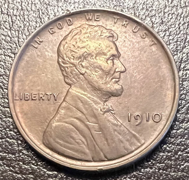 1910 Lincoln Wheat Cent AU/BU  Red Brown LC5