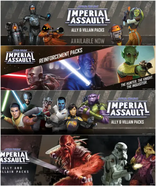 Multi-listing Star Wars Imperial Assault ALLY & VILLAIN PACKS new & sealed FFG