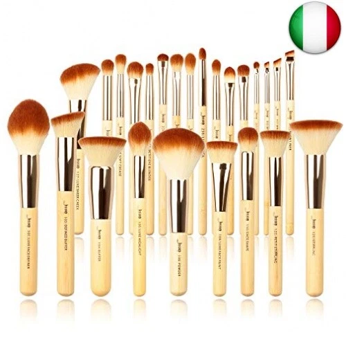 Jessup, set di pennelli professionali da trucco in bambù, 25 pezzi, set di