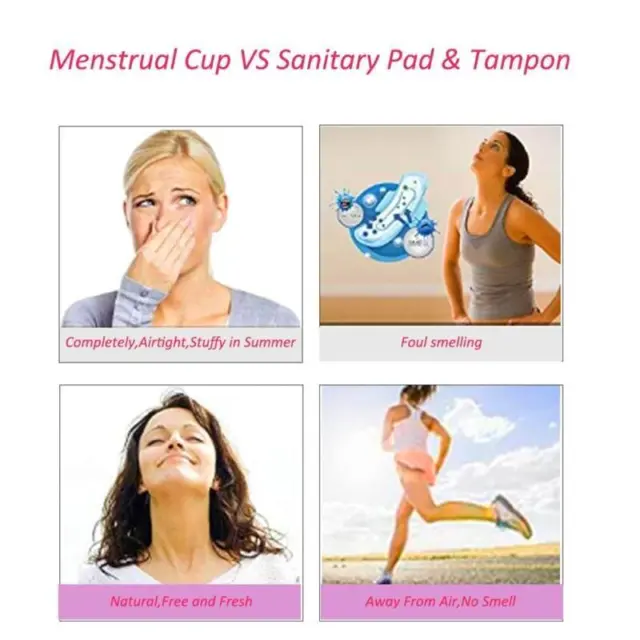 Copa menstrual de silicona a prueba de fugas para el período, reutilizable,