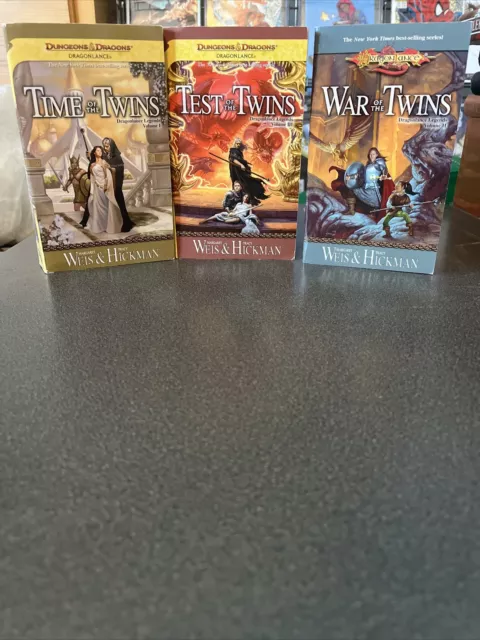 Dungeons And Dragons Dragonlance Trilogy Weis & Hickman Fantasy PB Lot Set Of 3