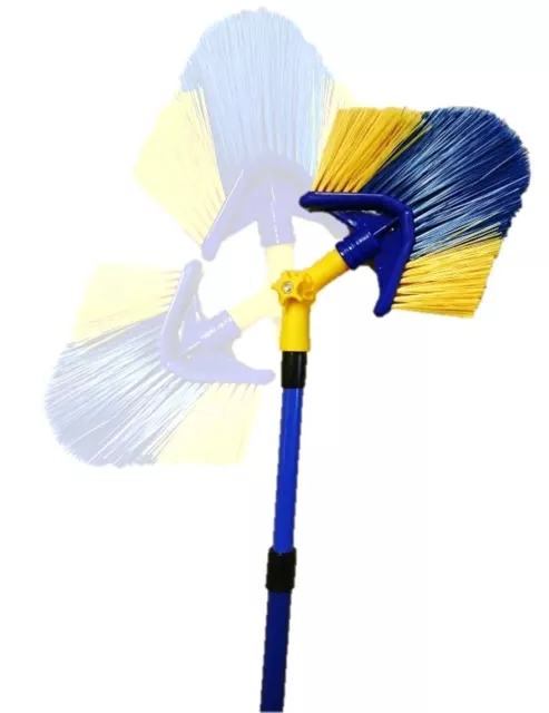 Extendable Cobweb Brush Angled Head Feather Duster Long Reach Telescopic Handle