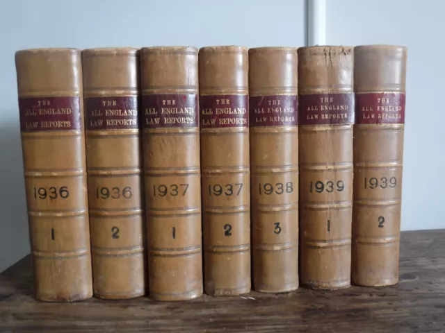 The All England Law Reports Vintage Leather Bound Books.