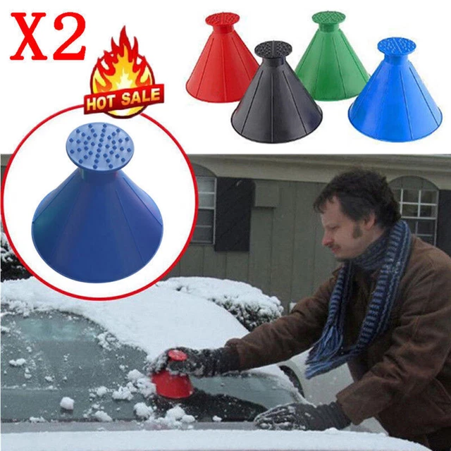 2X Auto Eiskratzer Magic Scrape Ein Runder Eiskratzer Car Windshield Snow