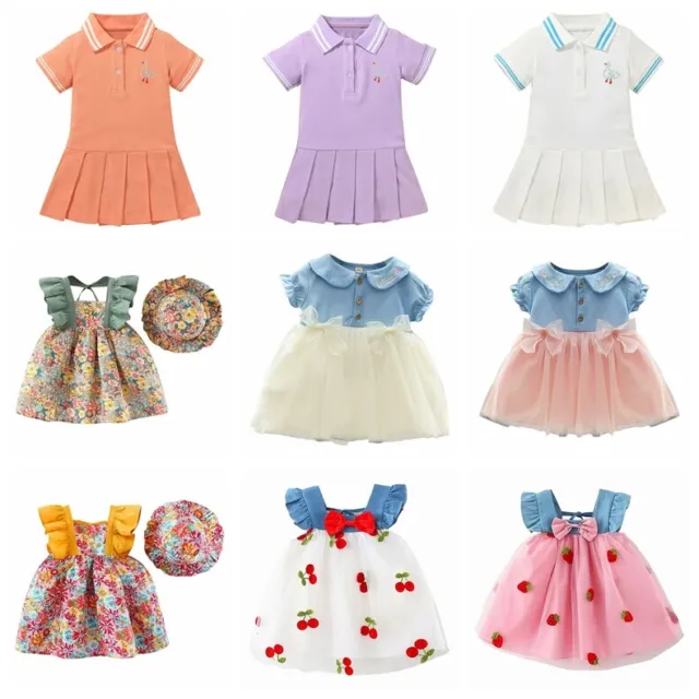 Toddler Baby Girls Summer Dress Sleeveless Patchwork Cute  Fluffy Tutu Dresses