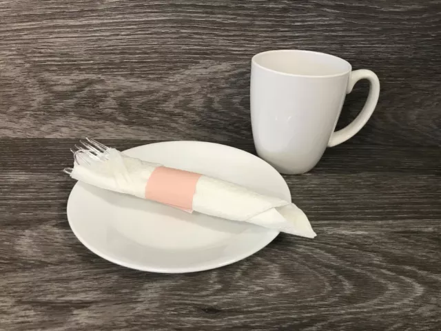 4.25 x 1.5 Baby/Light Pink Napkin Bands(500) Self Adhesive Ships Free($0.016/pc)