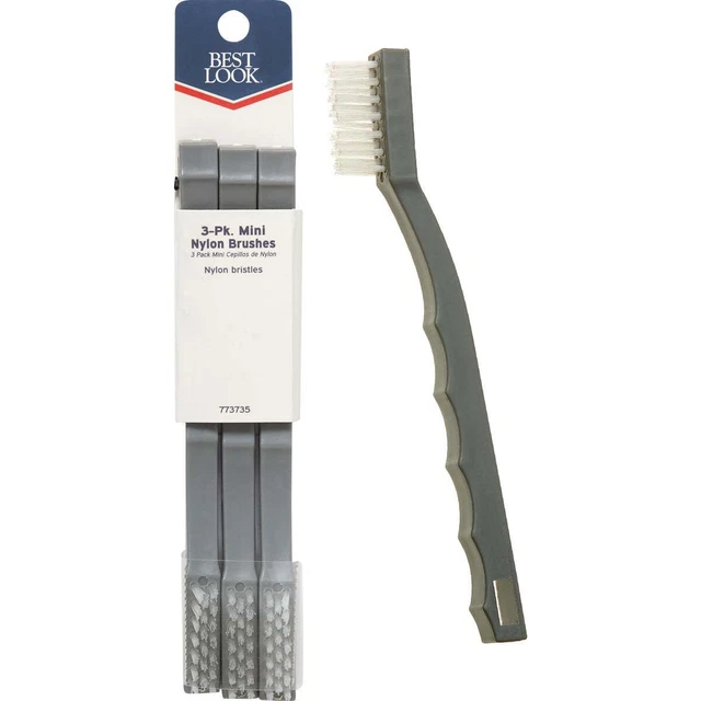 Best Look Nylon Bristle Mini Tile & Grout Brush (3-Pack) 504-N Pack of 12 Best