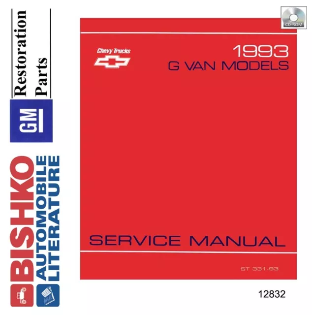 1993 Chevrolet G-Series Van Shop Service Repair Manual CD